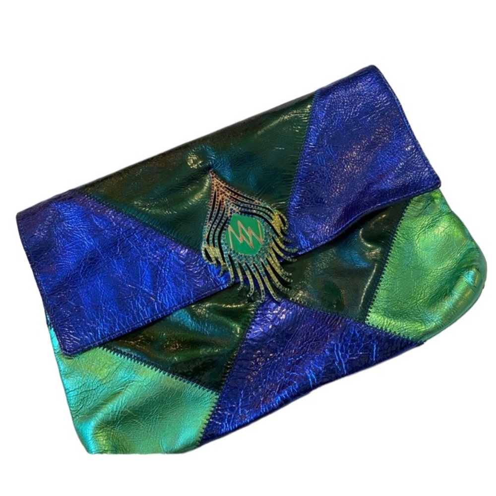 MATTHEW WILLIAMSON RARE color block leather clutch